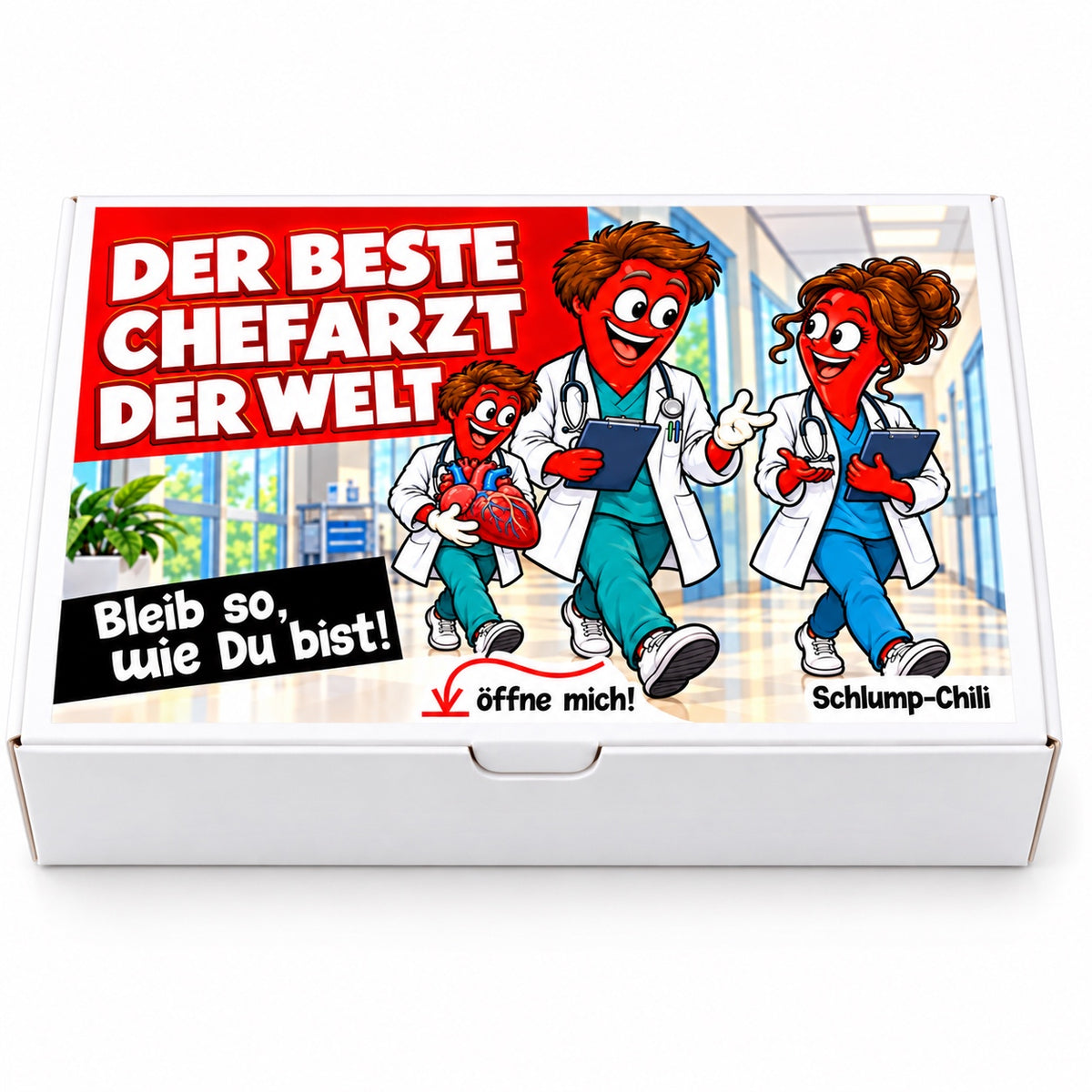 Der beste Chefarzt der Welt – Geschenkbox Vorderansicht