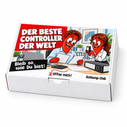 Der beste Controller der Welt – weiße Geschenkbox, Schrägansicht