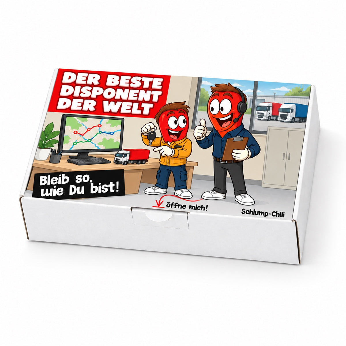 Der beste Disponent der Welt – Schrägansicht