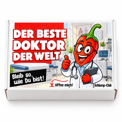 Der beste Doktor der Welt – weiße Geschenkbox, Vorderansicht