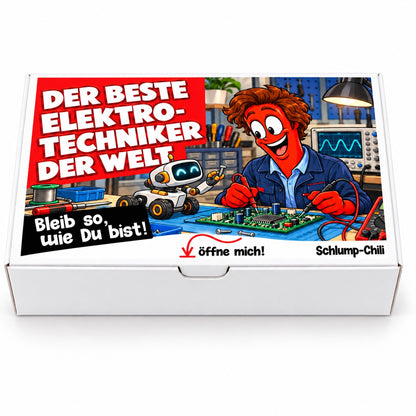 Der beste Elektrotechniker der Welt – Geschenkbox Vorderansicht