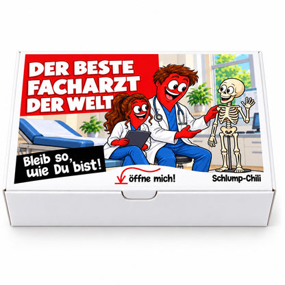 Der beste Facharzt der Welt – Geschenkbox Vorderansicht