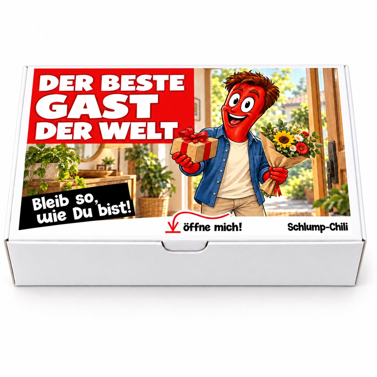 Der beste Gast der Welt – Geschenkbox Vorderansicht
