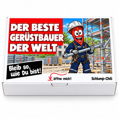 Der beste Gerüstbauer der Welt – Geschenkbox Vorderansicht