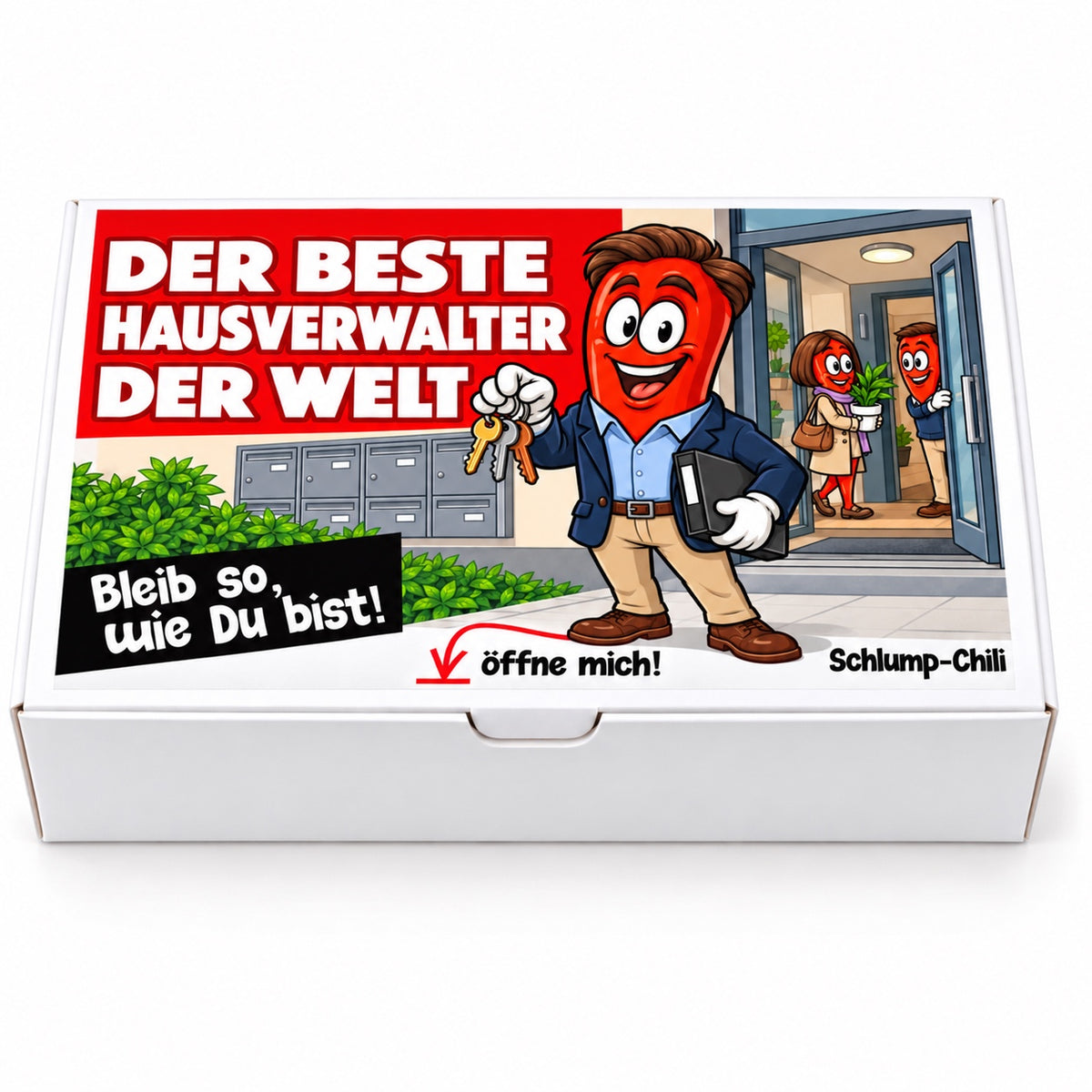 Der beste Hausverwalter der Welt – Schachtel frontal