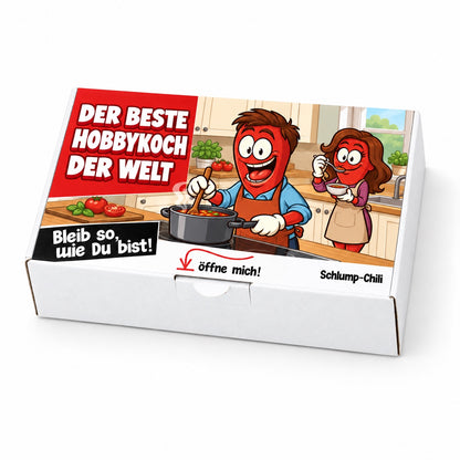 Der beste Hobbykoch der Welt – Geschenkschachtel schräg