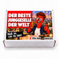 Der beste Junggeselle der Welt – weiße Geschenkbox, Vorderansicht