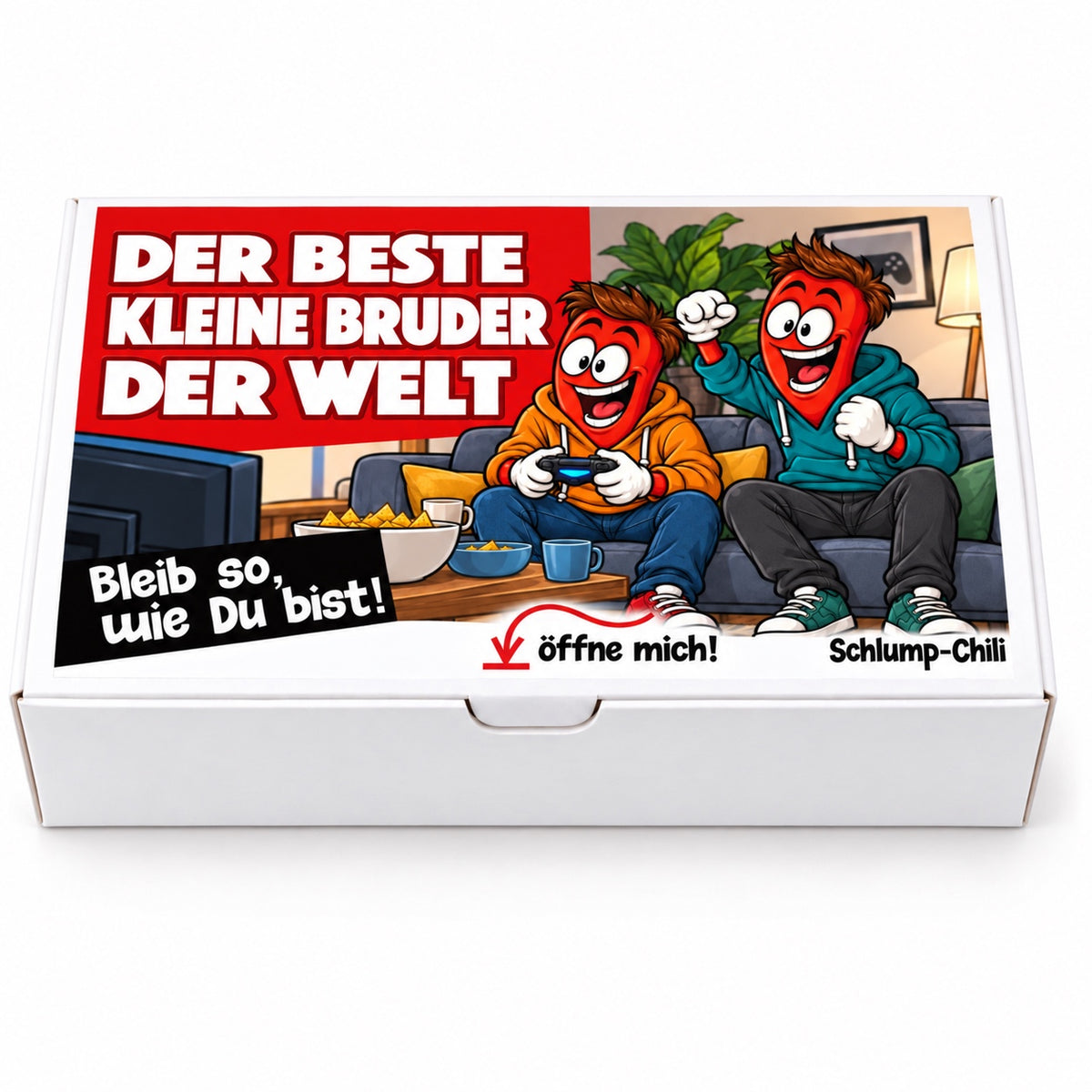 Der beste kleine Bruder der Welt – Geschenkschachtel frontal