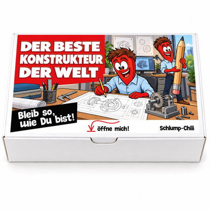 Der beste Konstrukteur der Welt – Geschenkbox Vorderansicht