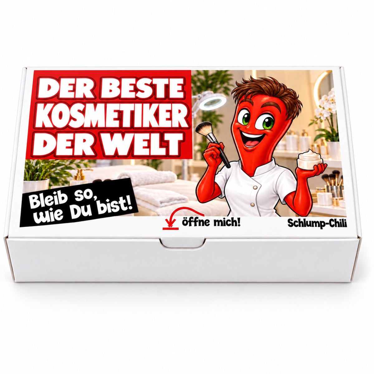 Der beste Kosmetiker der Welt – Geschenkbox Vorderansicht
