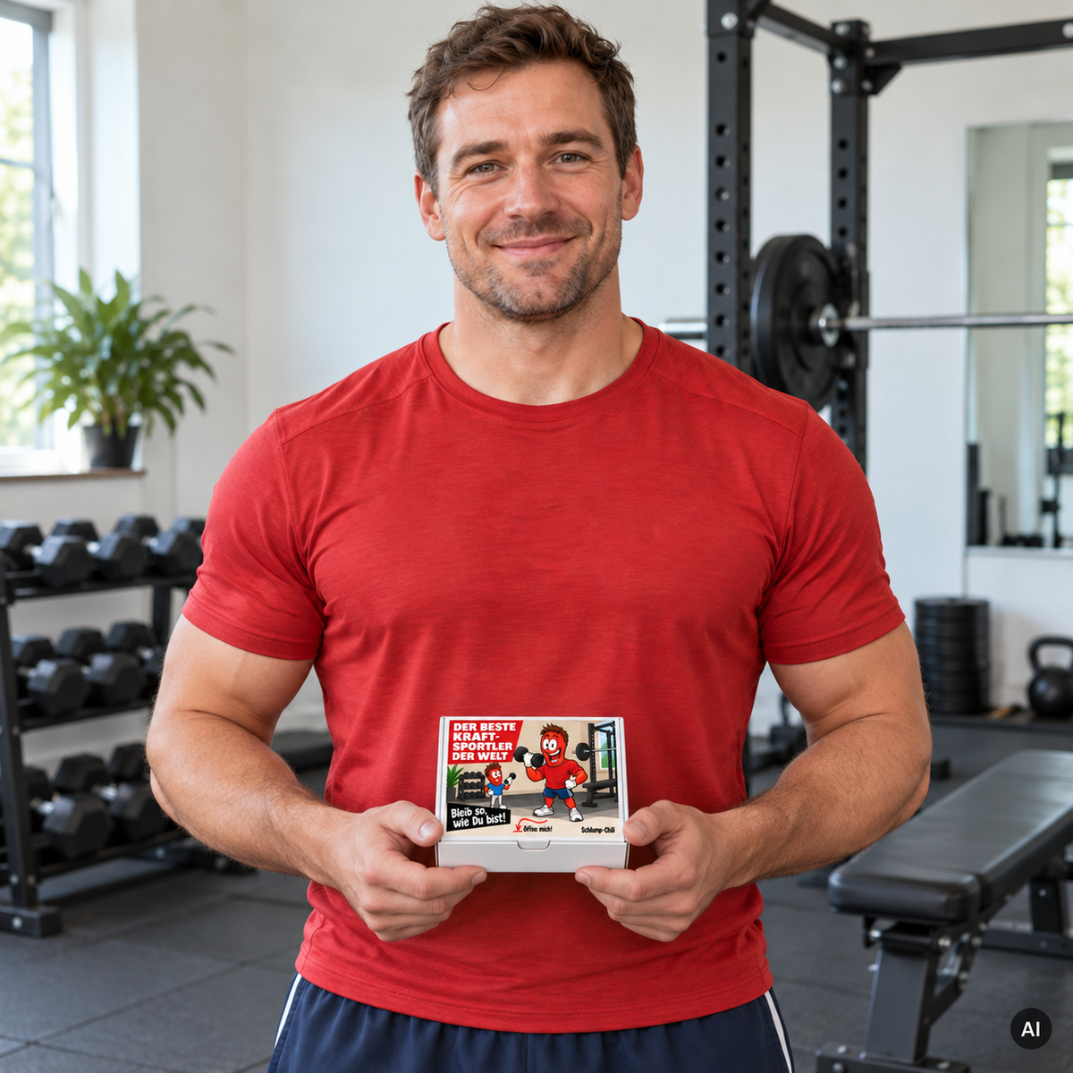 Der beste Kraftsportler der Welt – Lifestylebild der Chili-Geschenkbox