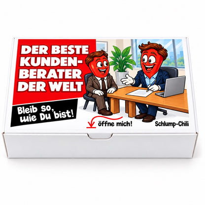 Der beste Kundenberater der Welt – Geschenkschachtel frontal