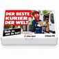 Der beste Kurier der Welt – Geschenkbox Vorderansicht