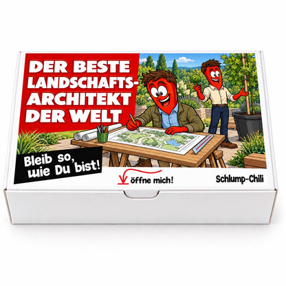 Der beste Landschaftsarchitekt der Welt – Geschenkbox Vorderansicht