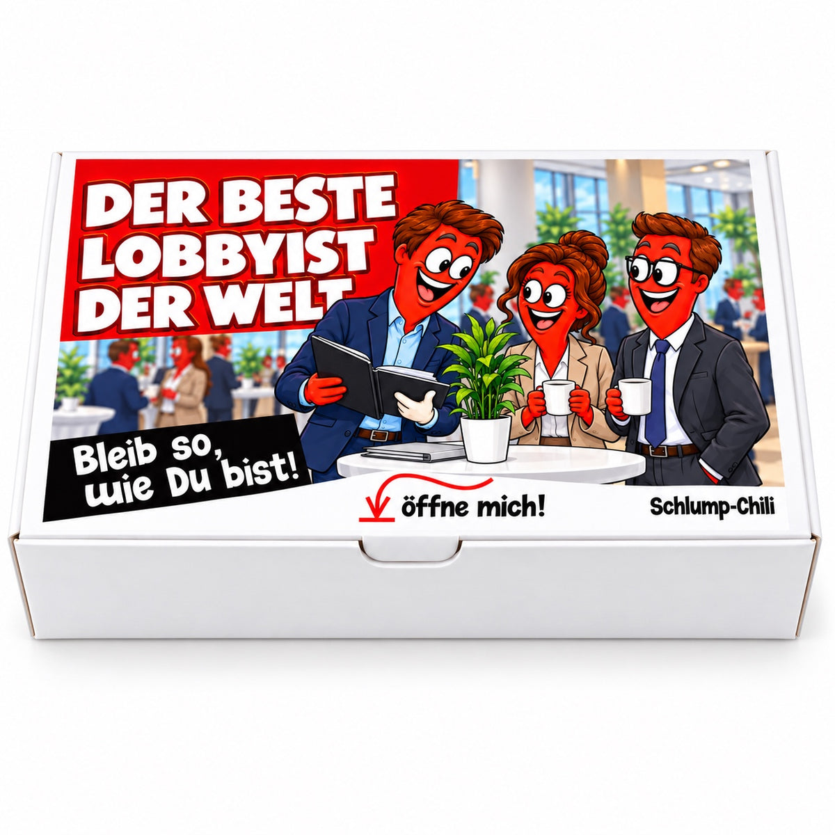 Der beste Lobbyist der Welt – Geschenkbox Vorderansicht