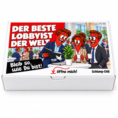 Der beste Lobbyist der Welt – Geschenkbox Vorderansicht