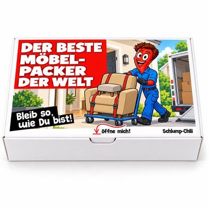 Der beste Möbelpacker der Welt – Geschenkbox Vorderansicht