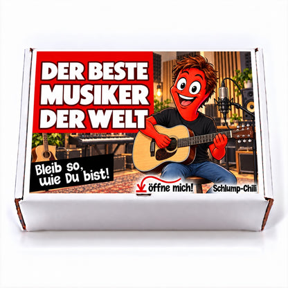 Der beste Musiker der Welt – weiße Geschenkbox, Vorderansicht