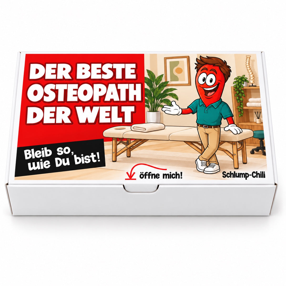 Der beste Osteopath der Welt – Geschenkschachtel frontal