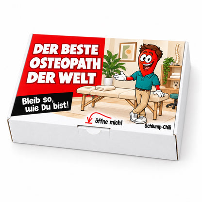 Der beste Osteopath der Welt – Geschenkschachtel schräg