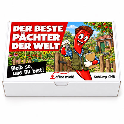 Geschenkbox Der beste Pächter der Welt – Vorderansicht