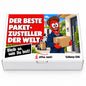 Der beste Paketzusteller der Welt – Geschenkbox Vorderansicht
