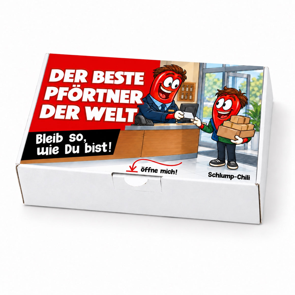 Der beste Pförtner der Welt – Geschenkschachtel schräg