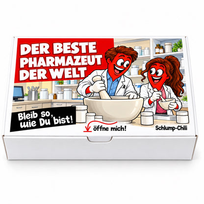 Der beste Pharmazeut der Welt – Geschenkbox Vorderansicht