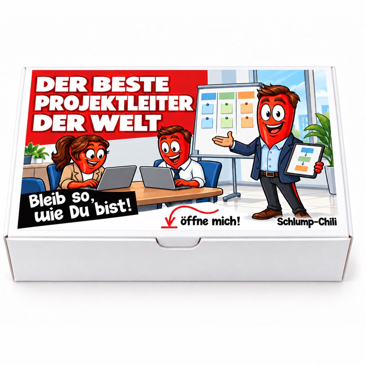 Der beste Projektleiter der Welt – Geschenkschachtel frontal