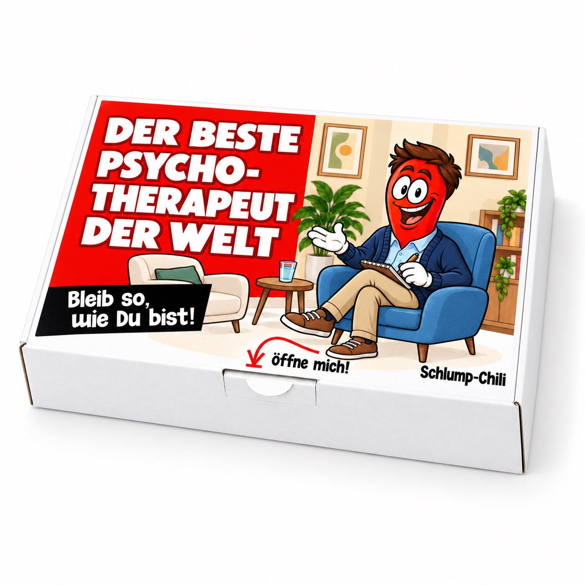 Der beste Psychotherapeut der Welt – Geschenkschachtel schräg