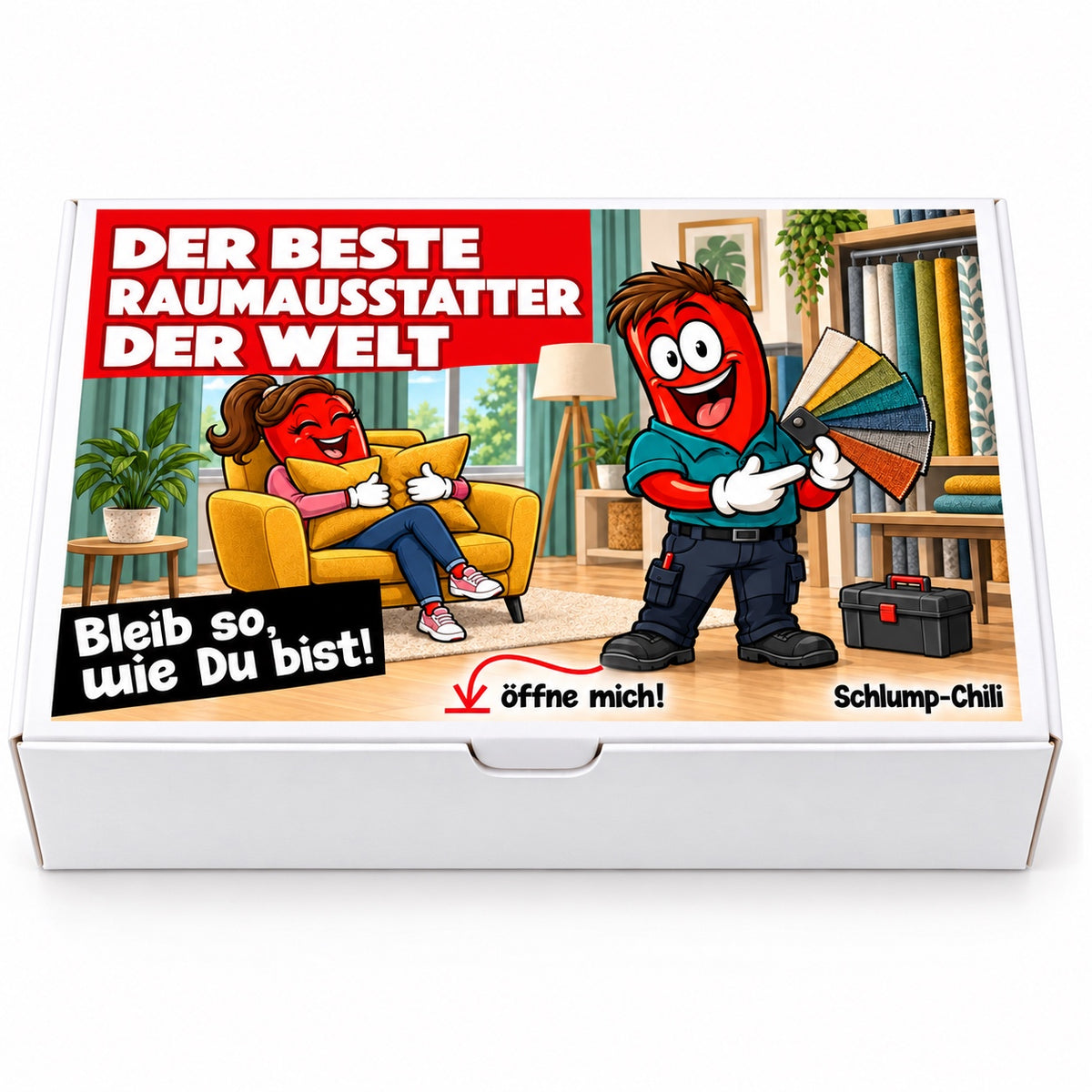 Der beste Raumausstatter der Welt – Schachtel frontal
