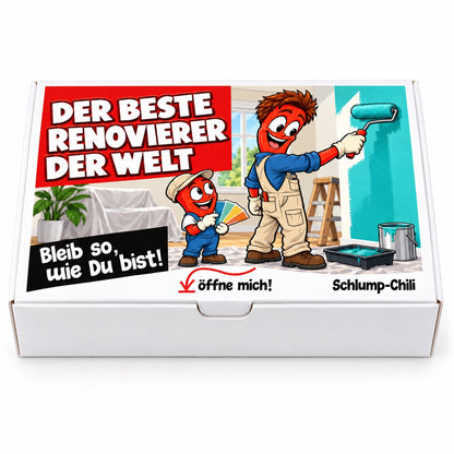 Der beste Renovierer der Welt – weiße Geschenkbox, Vorderansicht