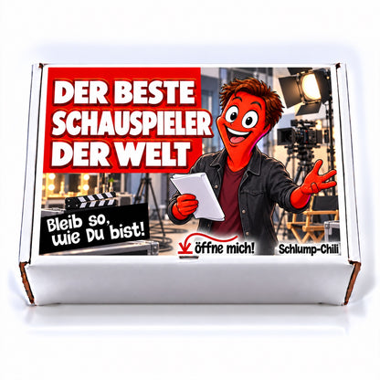 Der beste Schauspieler der Welt – weiße Geschenkbox, Vorderansicht