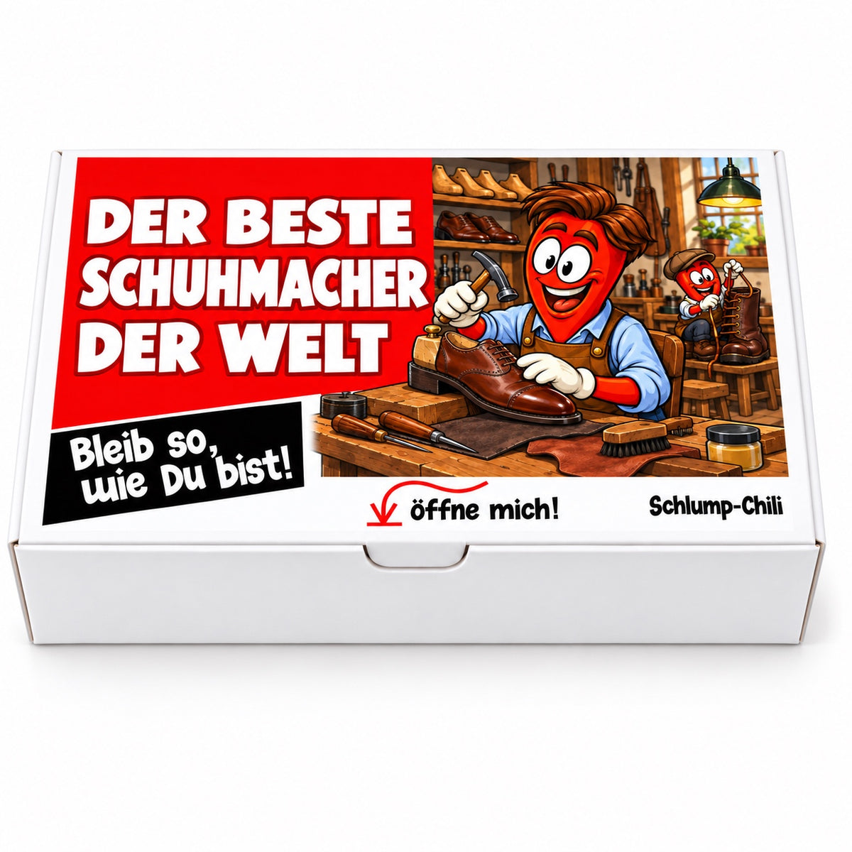 Der beste Schuhmacher der Welt – Geschenkschachtel frontal