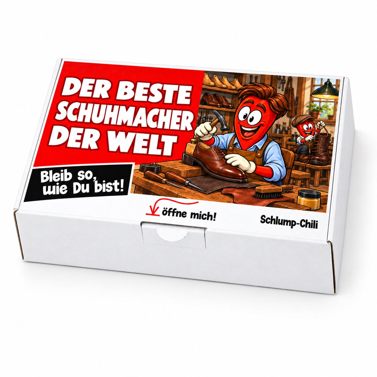 Der beste Schuhmacher der Welt – Geschenkschachtel schräg