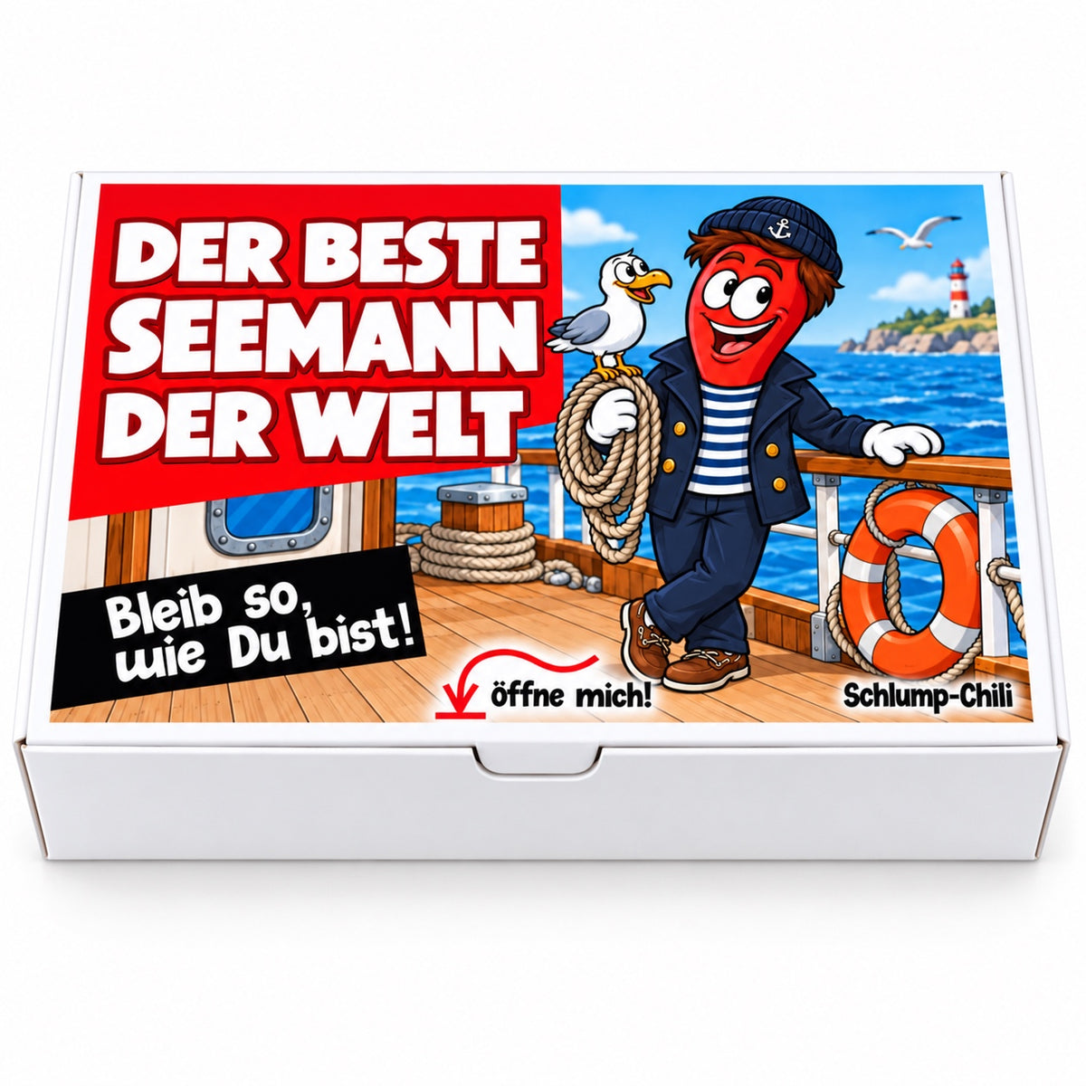 Der beste Seemann der Welt – Geschenkschachtel frontal