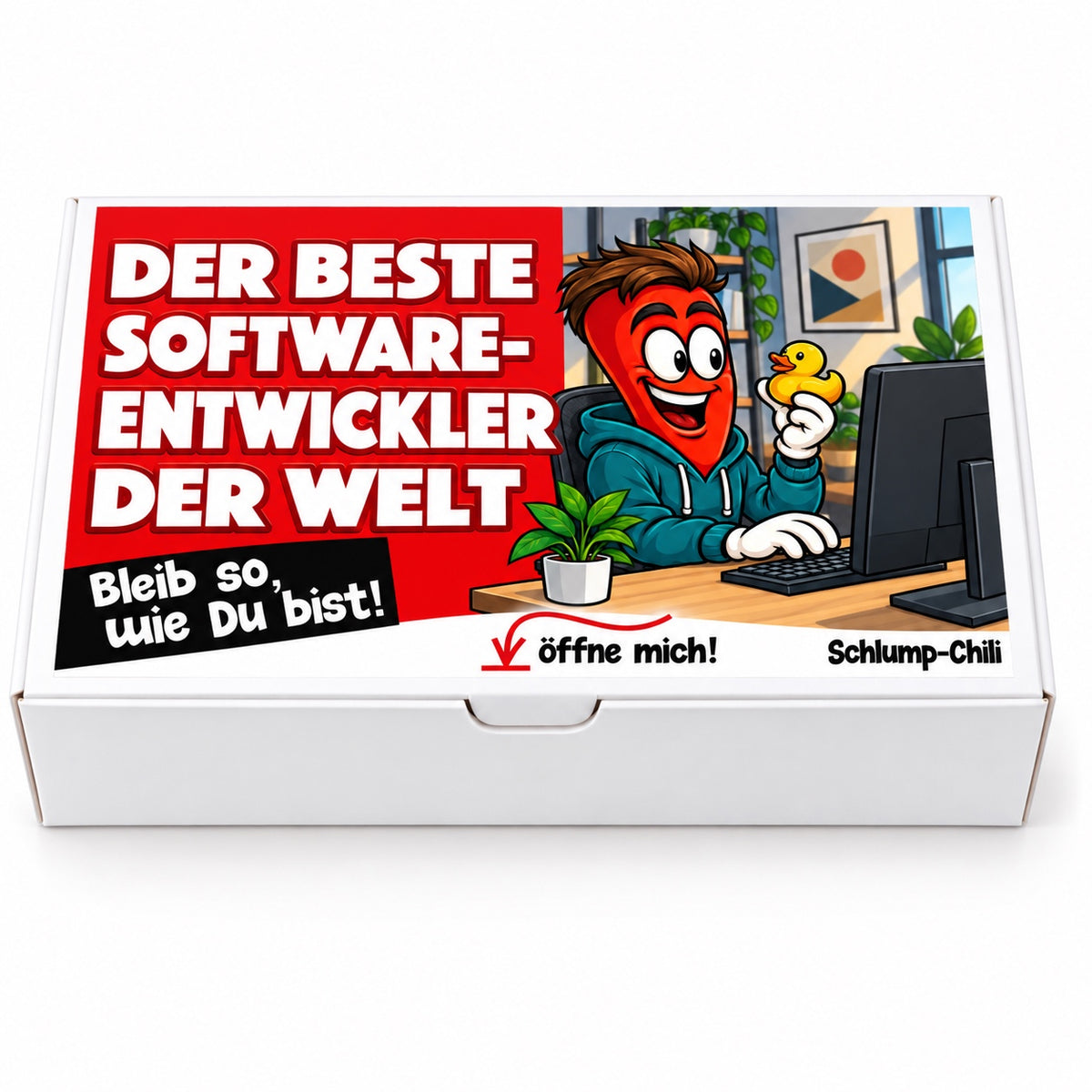 Der beste Softwareentwickler der Welt – Geschenkschachtel frontal