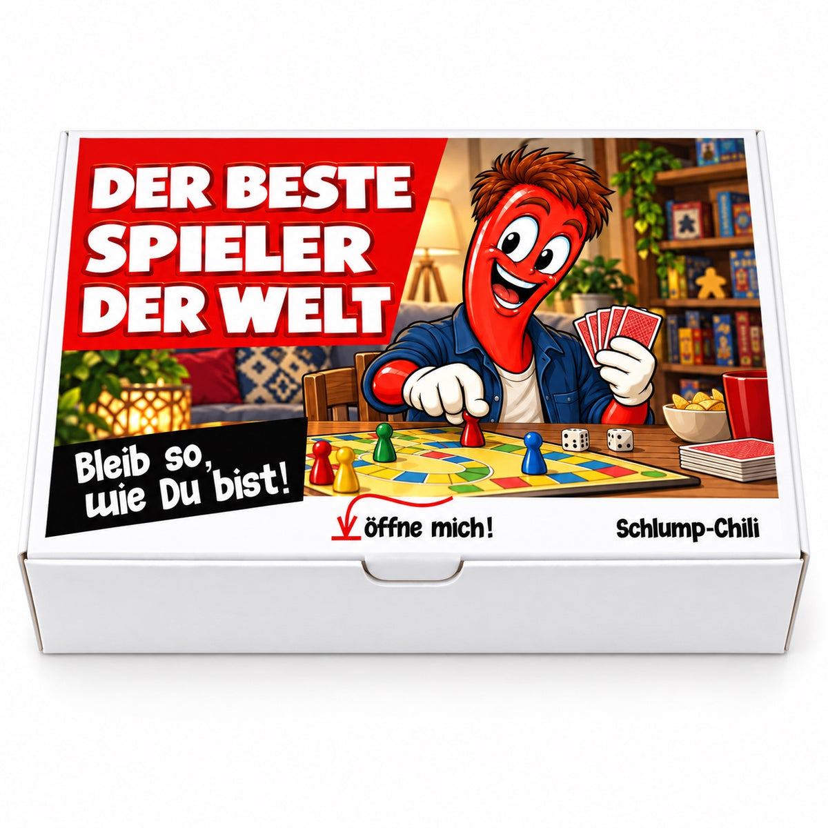 Der beste Spieler der Welt – Geschenkbox Vorderansicht