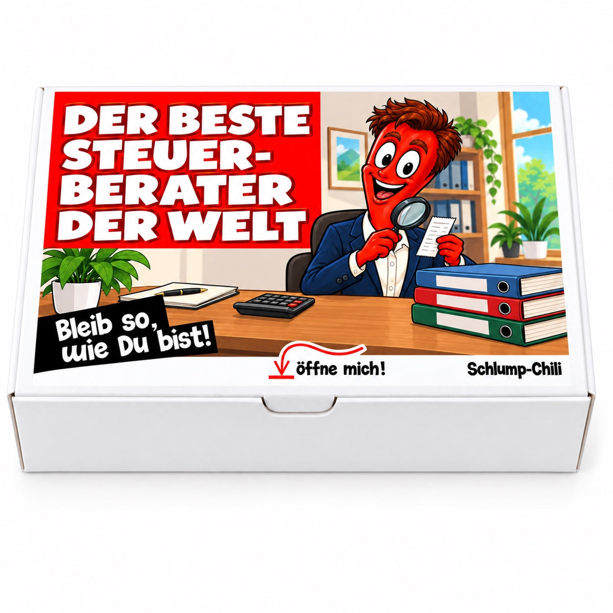Der beste Steuerberater der Welt – Geschenkbox Vorderansicht