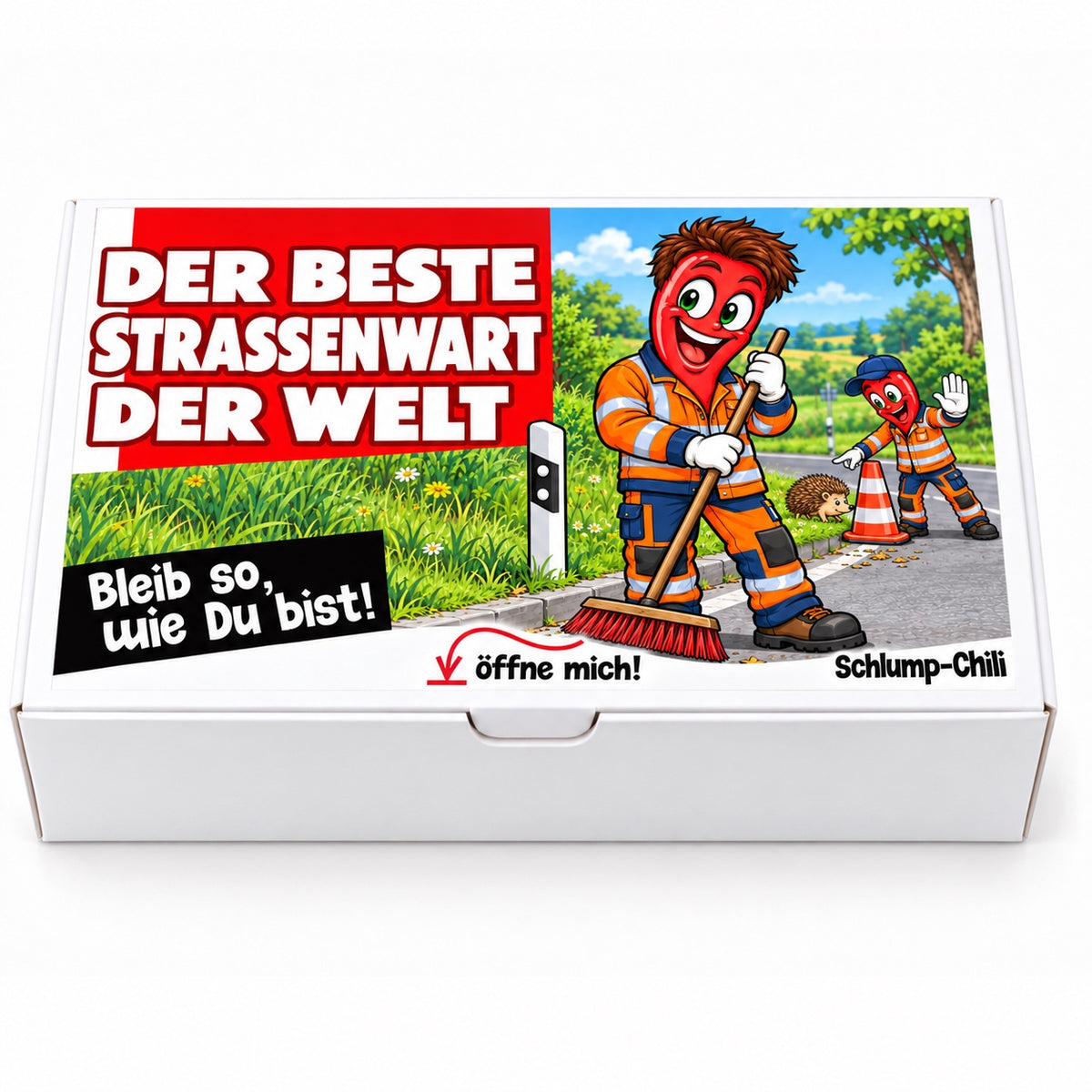 Der beste Straßenwart der Welt – Schachtel frontal