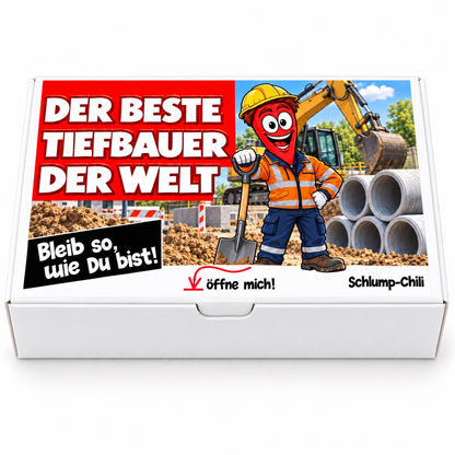 Der beste Tiefbauer der Welt – Geschenkbox Vorderansicht