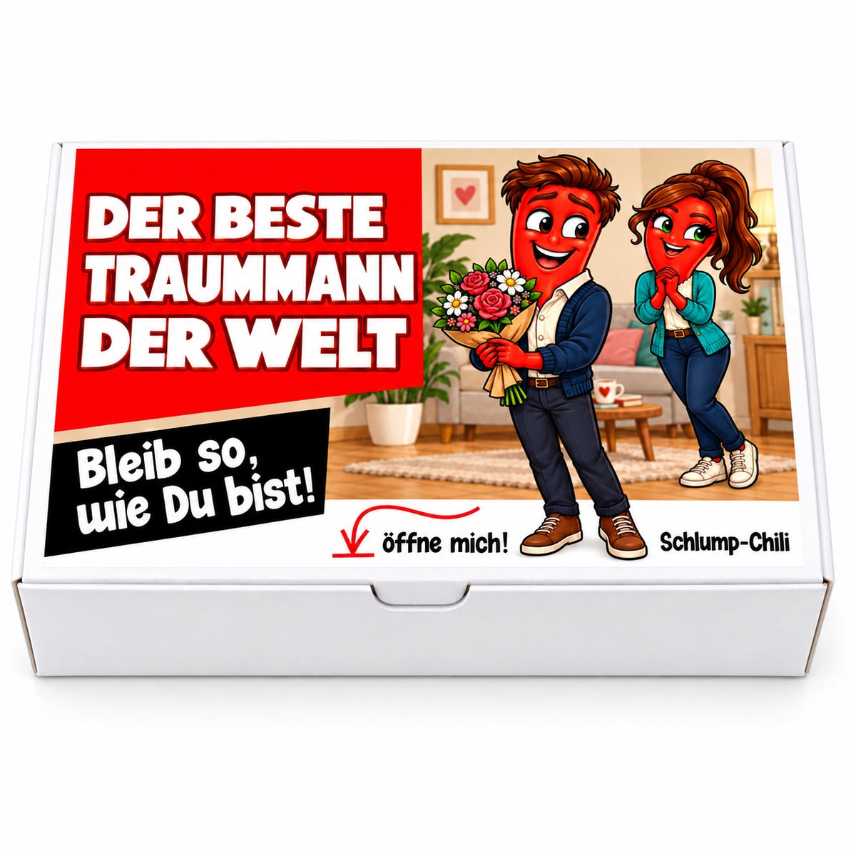 Der beste Traummann der Welt – Geschenkbox Vorderansicht
