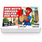 Der beste Umzugshelfer der Welt – Geschenkbox Vorderansicht