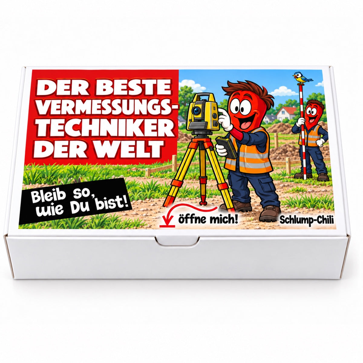 Der beste Vermessungstechniker der Welt – Schachtel frontal