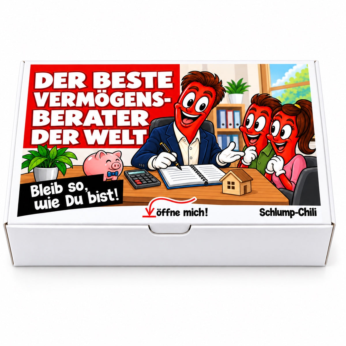 Der beste Vermögensberater der Welt – Geschenkbox Vorderansicht