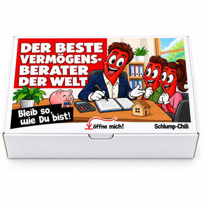 Der beste Vermögensberater der Welt – Geschenkbox Vorderansicht