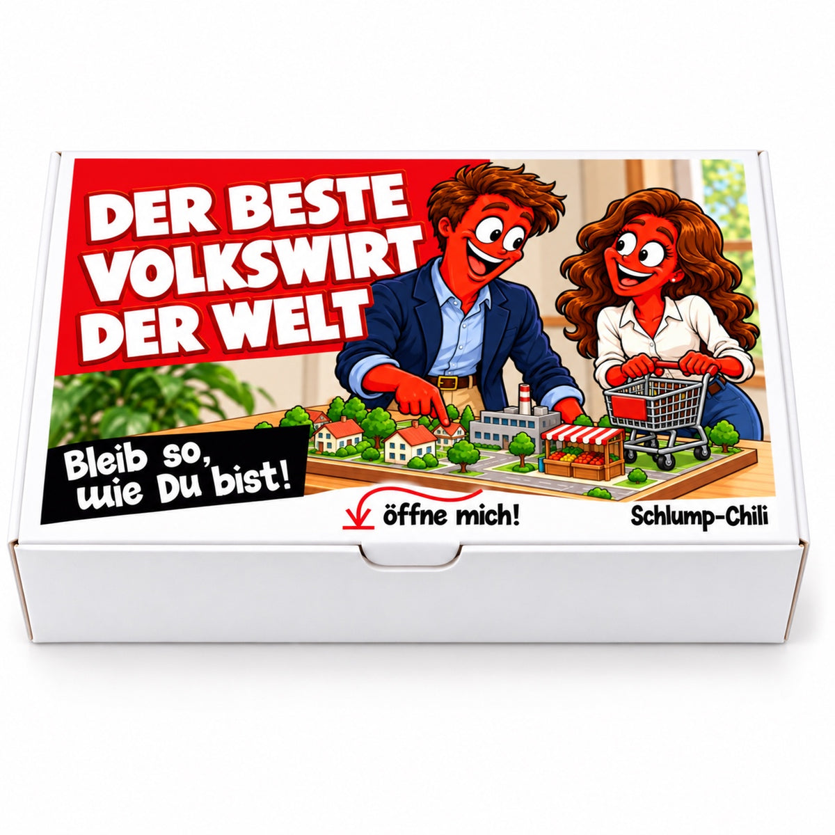 Der beste Volkswirt der Welt – Geschenkbox Vorderansicht