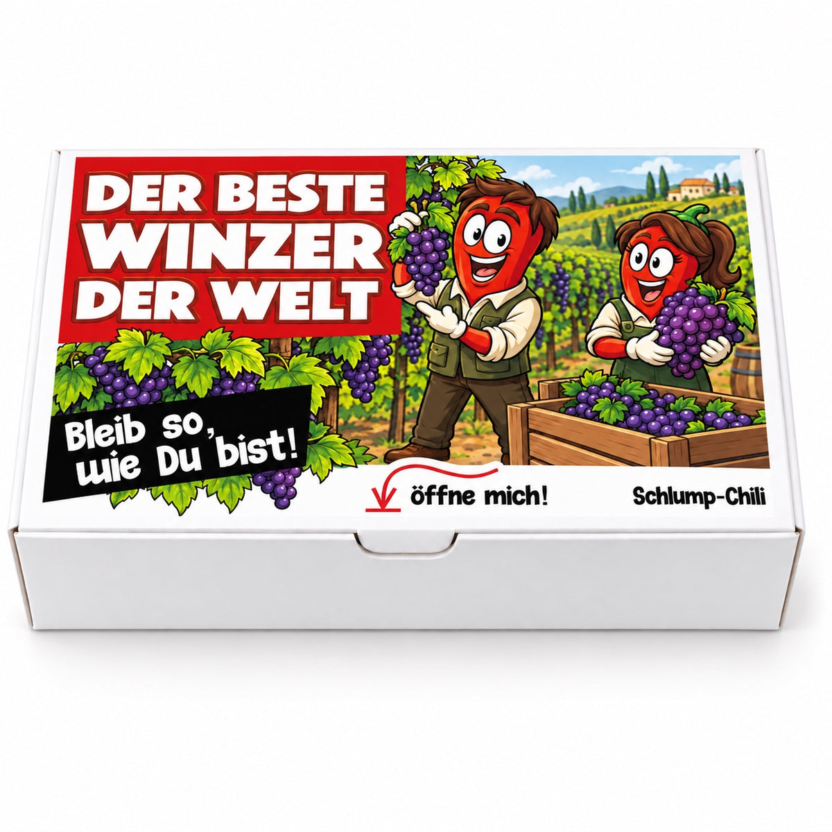 Der beste Winzer der Welt – Geschenkbox Vorderansicht