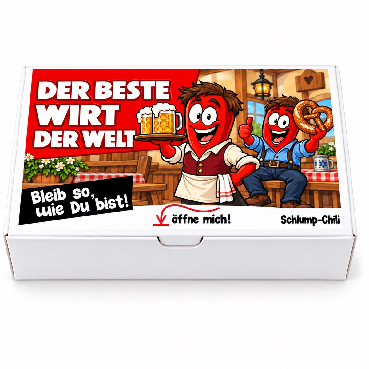 Der beste Wirt der Welt – Geschenkbox Vorderansicht