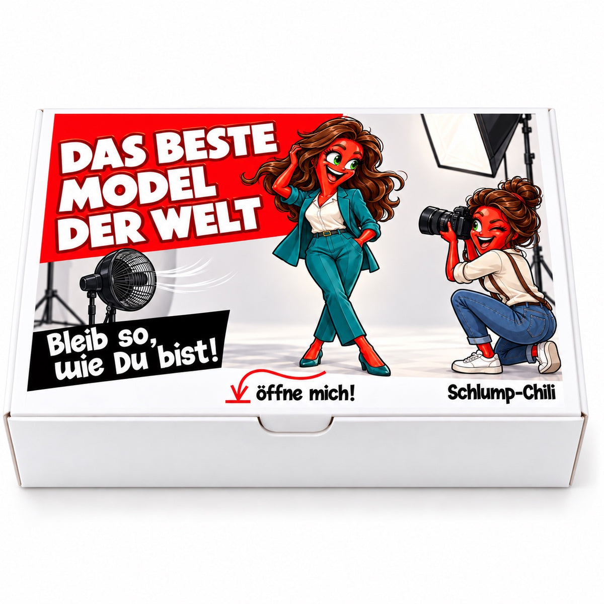 Das beste Model der Welt – weiße Geschenkbox, Vorderansicht